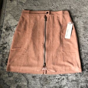 Suede mini skirt